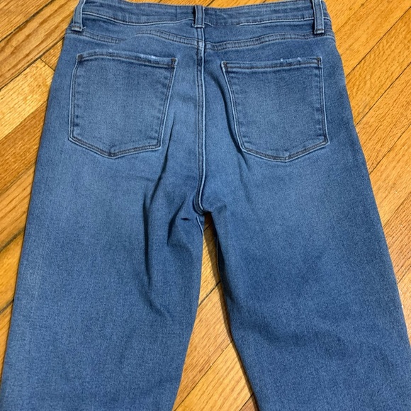 Evereve The Ever Straight High Rise Straight  Button Fly Denim Jeans Size 28 - Picture 8 of 9